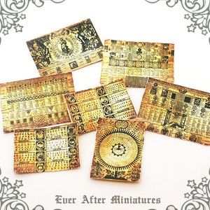 VIRGA AUREA Magic Miniature Scroll Set #4 – 1:12 Miniature Dollhouse Magic Scroll Antique Magical Scrolls Spell Scrolls Printable DOWNLOAD