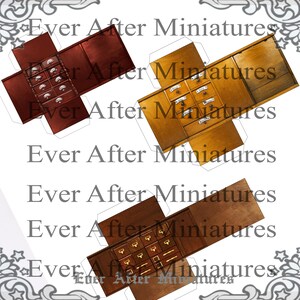 1:12 Dollhouse Miniature Apothecary Cabinet – 3 Printable Halloween Miniature Cabinet Curiosity Dollhouse Alchemy Potion Miniature DOWNLOAD