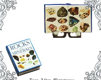 ROCK & MINERAL Dollhouse Miniature Book – 1:12 Miniature Rock Science Book - Printable Miniature Science Geology Earth Science Book DOWNLOAD