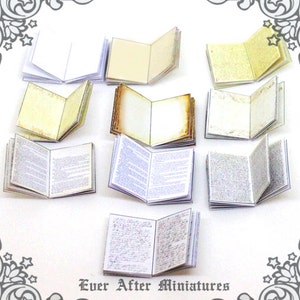 INSIDE PAGES for Miniature Book Cover 1:12 10 Different Styles of Inside Pages for Making Dollhouse Miniature Book Printable DOWNLOAD image 4