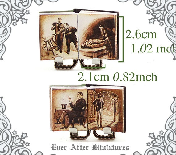 1:12 SCALE MINIATURE BOOK SHERLOCK HOLMES SILVER BLAZE ILLUSTRATED