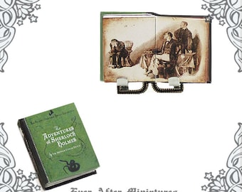 1:12 Adventures of SHERLOCK HOLMES Miniature Book – Conan Doyle Sherlock Holmes Dollhouse Miniature Sherlock Holmes Book Printable DOWNLOAD