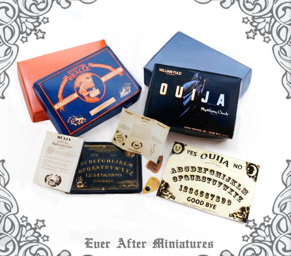 1 12 Ouija Board Miniature Game 9 Dollhouse Miniature Etsy