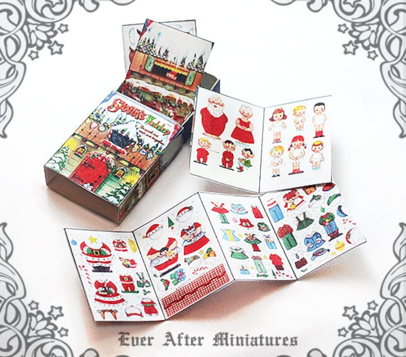 1:12 SANTA WORKSHOP Paper Doll Game Box Printable Dollhouse Miniature Santa Paper Doll Santa Claus Xmas Matchbox Paperdoll Down load photograph regarding Printable Dollhouse titled 1:12 SANTA WORKSHOP Paper Doll Activity Box Printable Dollhouse Miniature Santa Paper Doll Santa Claus Xmas Matchbox Paperdoll Obtain