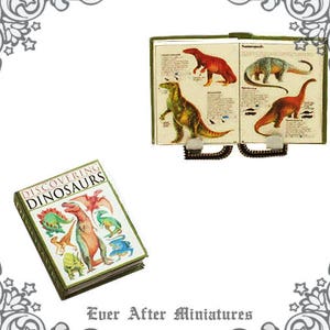 DINOSAUR Dollhouse Miniature Book – 1:12 Miniature Dinosaur Book Geology Earth Science Miniature Book - Printable Miniature Book DOWNLOAD