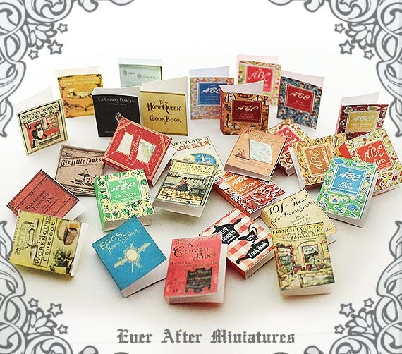 Printable 28 Miniature Book Cover Fashion Collection Set for 