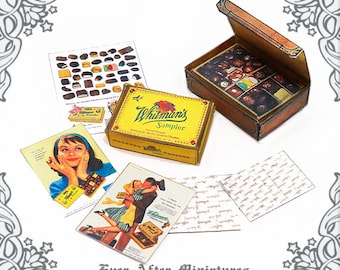 CHOCOLATE Dollhouse Miniature Kit – 1:12 DIY Printable Valentines Day Chocolate Miniature Box Chocolate Box Gift Box Chocolate Kit DOWNLOAD