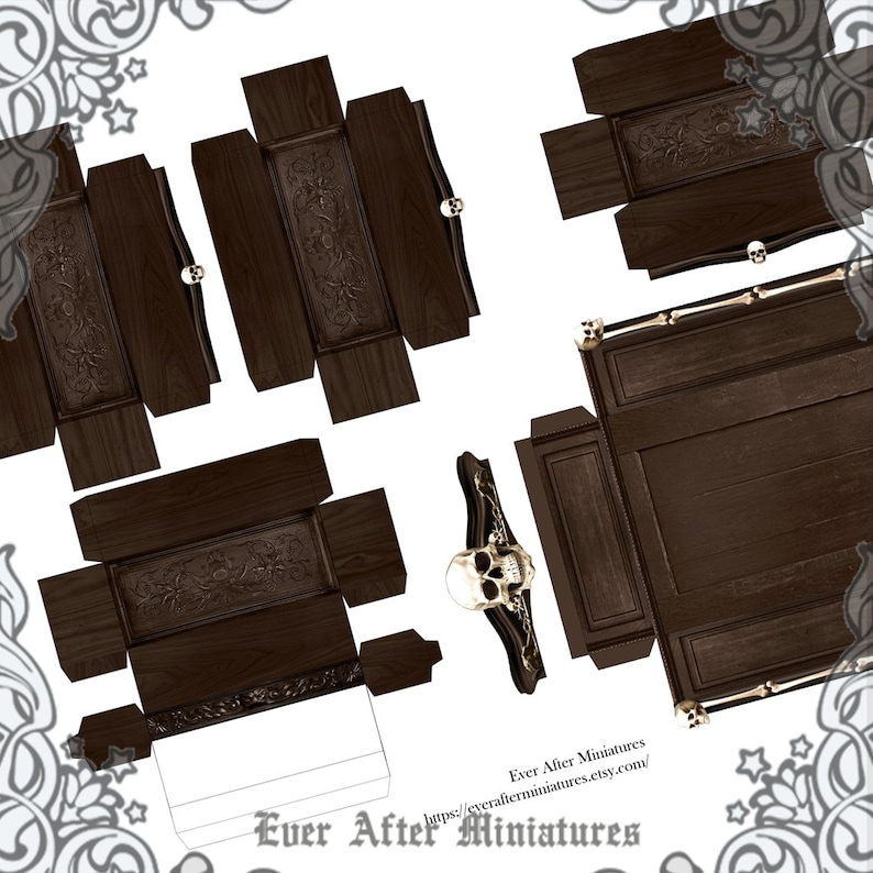 1:12 Gothic Dollhouse Miniature Apothecary Cabinet of Curiosity Haunted Dollhouse Bookcase Gothic Miniature Book Witch Printable DOWNLOAD