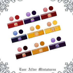 9 MINIATURE JAM Set – 1:12 Diy Printable Miniature Kitchen Dollhouse ...