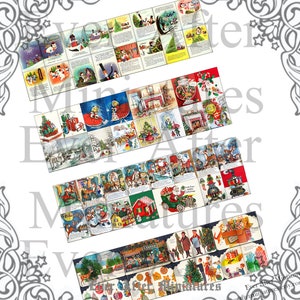 1:12 Christmas INSIDE PAGES for Miniature Christmas Book Cover and for Mini Book Printable Christmas Dollhouse Miniature Book Cover DOWNLOAD image 3