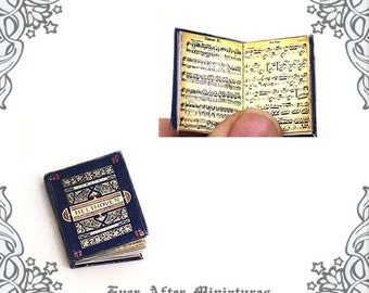 Beethoven Music Sheet Dollhouse Miniature Book – 12th Scale OPENABLE Beethoven Classical Music Sheet Music Miniature Book Printable DOWNLOAD