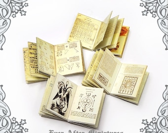 Magic INSIDE PAGE for Dollhouse Miniature Book Cover –1:12 Printable Halloween Miniature Book Page Wizard Tiny Book Witch Mini Book DOWNLOAD
