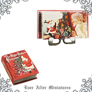 1:12 Weihnachtsbuch Miniaturbuch Miniaturbuch Weihnachtsmann Weihnachtsmann Geschenk Printable DOWNLOAD