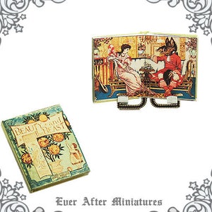 BEAUTY and the BEAST Dollhouse Miniature Book – 1:12 Beauty and the Beast Fairy Tale Miniature Book Fairytale Belle Book Printable DOWNLOAD