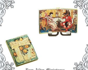 BEAUTY and the BEAST Dollhouse Miniature Book – 1:12 Beauty and the Beast Fairy Tale Miniature Book Fairytale Belle Book Printable DOWNLOAD