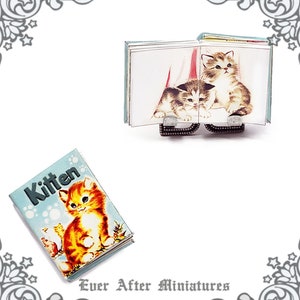 1:12 KATZE Puppenhaus Miniaturbuch - Katze Druckbares Miniaturbuch Kätzchen Puppenhaus Minibuch Katze Miniaturbuch Druckbares Haustierbuch DOWNLOAD