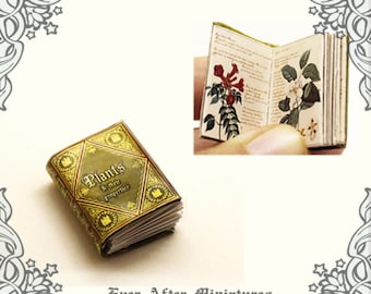 Plants Dollhouse Miniature Book – 12th Scale OPENABLE Herbology Miniature Book - Dollhouse Miniature Encyclopedia - Printable DOWNLOAD