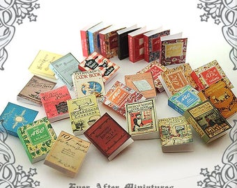 28 VINTAGE COOKBOOK Dollhouse Miniature Book Cover Set #8–1:12 Miniature Recipe Book Cook Book Cover Printable Dollhouse Book Cover DOWNLOAD