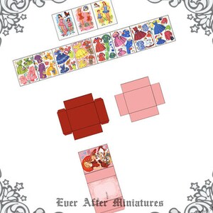 VINTAGE Dollhouse Paper Doll Set – 1:12 Dollhouse Miniature Matchbox Paper Doll Miniature Match ...