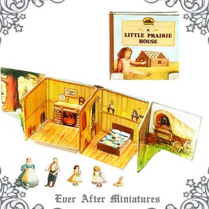 1:12 Little House POP UP Book Diy Printable Laura Ingalls Wilder Little House on the Prairie Pop-up Doll Dollhouse Miniature Book DOWNLOAD image 1
