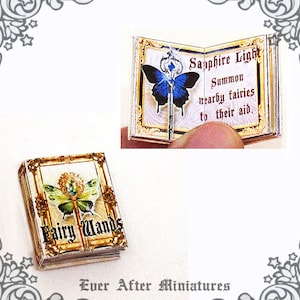 Fairy Wands Dollhouse Miniature Book – 12th Scale OPENABLE & READABLE Magic Fairies Wands Miniature Book – Dollhouse Book Printable DOWNLOAD