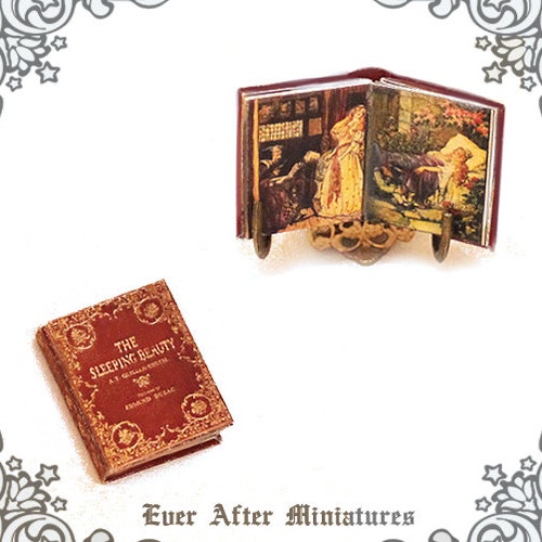 SLEEPING BEAUTY Dollhouse Miniature Book 112 Openable Fairy Etsy