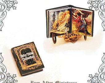 Fairy Tale Dollhouse Miniature Book – 1:12 OPENABLE Fairy Tale Miniature Book – Antique Fairytale Book Fairy Tale Book Printable DOWNLOAD