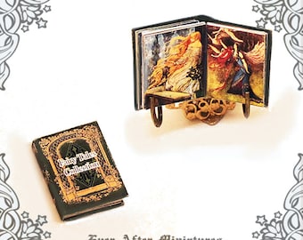 Fairy Tale Dollhouse Miniature Book – 1:12 OPENABLE Fairy Tale Miniature Book – Antique Fairytale Book Fairy Tale Book Printable DOWNLOAD
