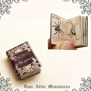 Poison in the Nature Dollhouse Miniature Book – 12th Scale OPENABLE Miniature Book with Poisonous Insect Reptile Plants - Printable DOWNLOAD