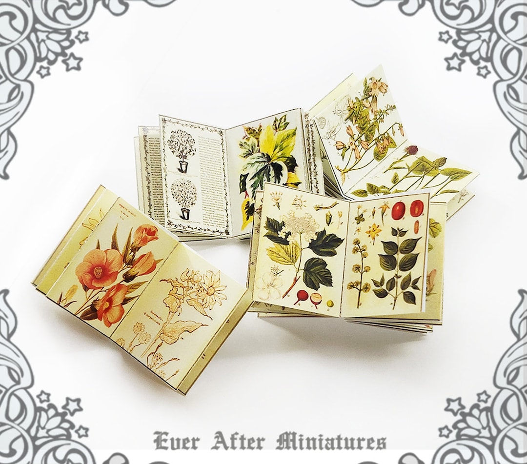 Herb INSIDE PAGES for Dollhouse Miniature Book Cover Diy- 1:12 ...