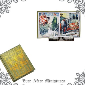 1:12 King ARTHUR’S KNIGHTS Dollhouse Miniature Book – Printable Walter Crane King Arthur Book Medieval Legend Knight Miniature Book DOWNLOAD