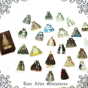 Set di bambole di carta per casa delle bambole FRANCESE n. 3 – 1:12 fai da te in miniatura per casa delle bambole antica, bambola di carta vintage, vestito, costume, scatola stampabile SCARICA