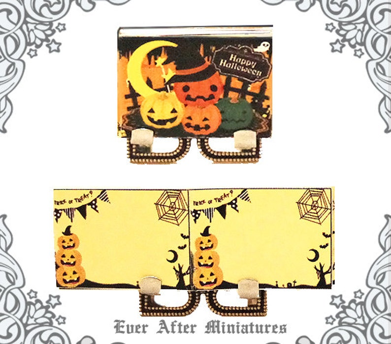 HAPPY HALLOWEEN Dollhouse Miniature Book Notebook 1 112 Etsy