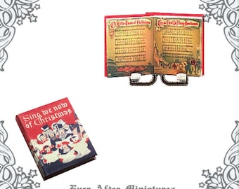 1:12 SING We Now CHRISTMAS Carols Dollhouse Miniature Book – Sheet Music Miniature Christmas Caroling Christmas Song Book Printable DOWNLOAD
