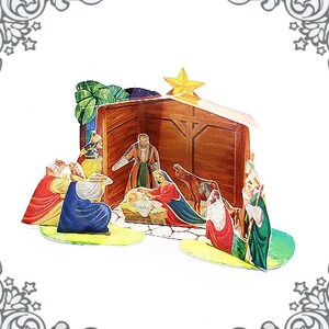 1:12 Christmas Miniature NATIVITY Display Kit B – DIY Printable ...