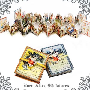 2 ALICE Miniature Book Set - 1:12 Printable 1st & 2nd Alice Dollhouse Miniature Book DOWNLOAD