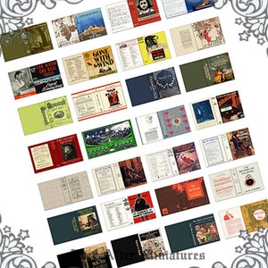 28 NOVEL Dollhouse Miniature Book Cover Set #14 – 1:12 Printable ...