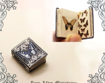 Butterfly Dollhouse Miniature Book – 12th Scale OPENABLE Miniature Book Butterfly Encyclopedia Guide for Doll House - Printable DOWNLOAD