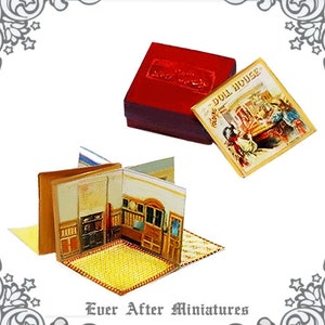 1:12 POP UP Doll House Book – Diy Printable Dollhouse Miniature Pop up Book 3D Pop-up Miniature Book Popup Foldable Miniature Book DOWNLOAD