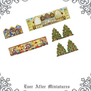 Christmas Miniature ADVENT CALENDAR Set – 1:12 Printable Santa Claus Christmas Tree Christmas ...
