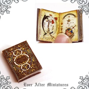 Alchemie Puppenhaus Miniaturbuch - 12th Scale ÖFFNBAR Alchemie Magie Antike Wissenschaft Puppenhaus Miniaturbuch - Puppenhaus druckbare DOWNLOAD