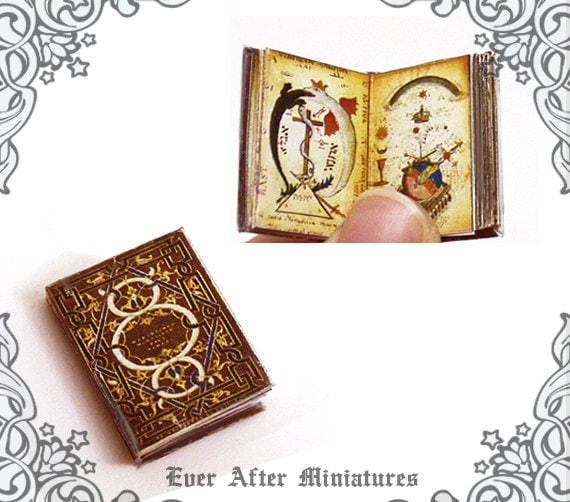 Alchemy Dollhouse Miniature Book 12th Scale OPENABLE Alchemy Magic Antique Science Dollhouse Miniature Book Dollhouse Printable DOWNLOAD