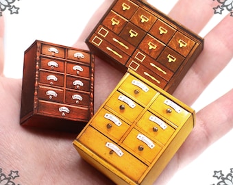 1:12 Dollhouse Miniature Apothecary Cabinet – 3 Printable Halloween Miniature Cabinet Curiosity Dollhouse Alchemy Potion Miniature DOWNLOAD