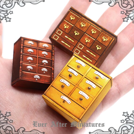 1:12 Dollhouse Miniature Apothecary Cabinet – 3 Printable Halloween Miniature Cabinet Curiosity Dollhouse Alchemy Potion Miniature DOWNLOAD