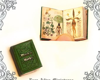 Witch's Herbs Dollhouse Miniature Book – 1:12 Witch Herb Magic Miniature Book – Herb for Magic Potion Making - Halloween Printable DOWNLOAD