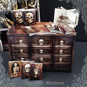 1:12 Gothic Dollhouse Miniature Apothecary Cabinet of Curiosity Haunted Dollhouse Bookcase Gothic Miniature Book Witch Printable DOWNLOAD