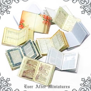 INNENSEITEN für Miniaturbuch Cover #2 - Maßstab 1:12 - 10 Styles von Miniaturbuch Seiten zum Puppenhaus Miniaturbuch DOWNLOAD