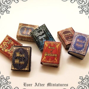 7 MAGIC Dollhouse Miniature Book Set #1 –Complete Collection of 7 Magic OPENABLE Miniature Book in 12th scale - Dollhouse Printable DOWNLOAD