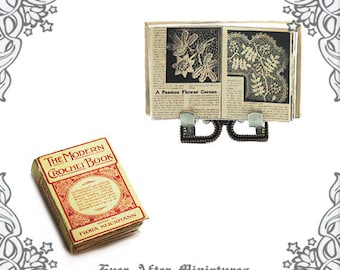 HÄKELN Miniaturbuch - 1:12 Puppenhaus Miniatur Häkelanleitung Puppenhaus Handarbeitsbuch Häkelbuch Nadel Handarbeitsbuch Printable DOWNLOAD