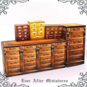 5 Apothecary Dollhouse Miniature Cabinet Bundle – Stampabile 1:12 Miniature Potion Cabinet of Curiosity Witch Shop Apothecary Cabinet SCARICA